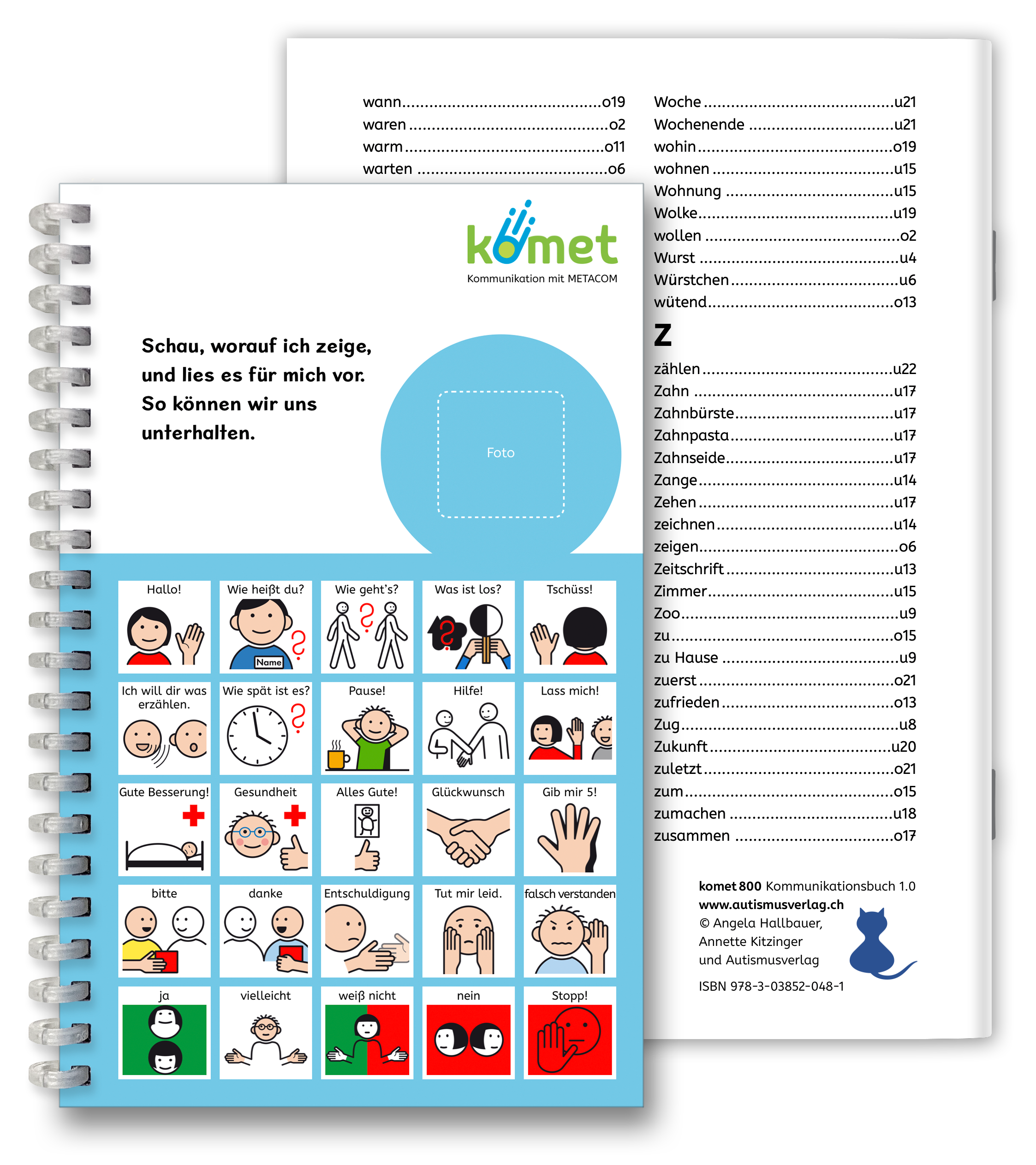 komet Kommunikationsbuch mit alphabetischem Wörterverzeichnis